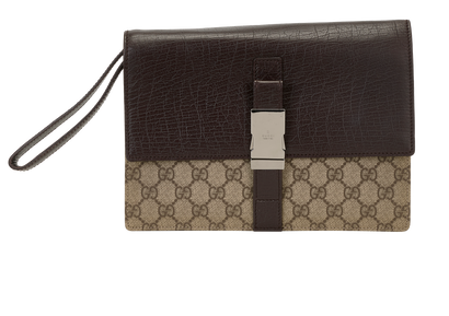 GG Clutch, &pound;250, Handbags, Beige/Brown, Canvas/Leather, Front view